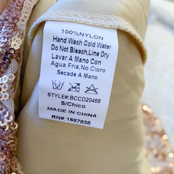 Nude Banjul Sequin Bodycon Dress - Picture 5 of 5